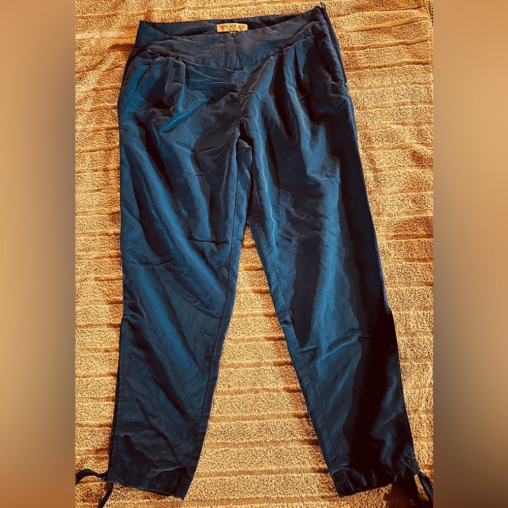 Blue Guess soft tieup ankle pants